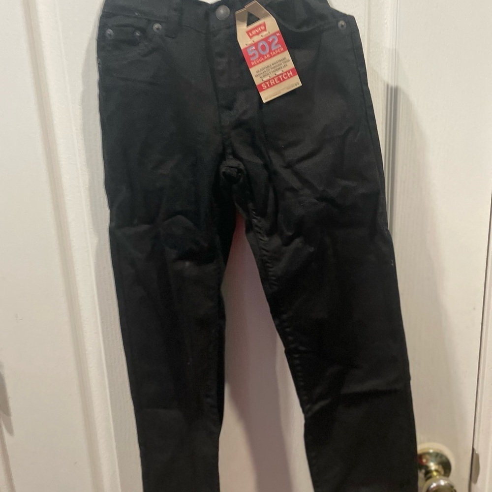 NWT Levi’s Boys black Jeans size 7 Husky